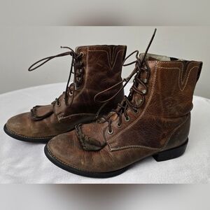 Ariat Boots Heritage Lacer II Women’s 8.5 B Brown Western tassel 33504